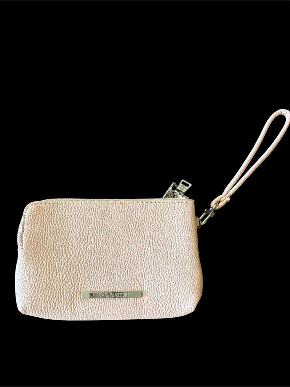 Steve Madden Light Blush Textured Wristlet